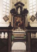 Peter Paul Rubens Rubes'funerary chapel in St Jacob's Church Antwerp,with the artist's (mk01) oil on canvas